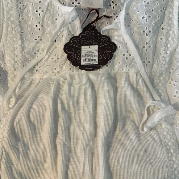 Knox Rose Women's Ribbed Tank Top White Sleeveless NWT - Picture 4 of 7